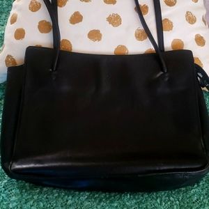 Monsac Original smooth black Italian leather purse.